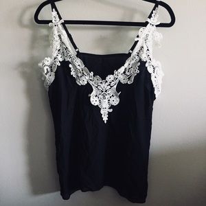 Chiffon top with floral crotchet design